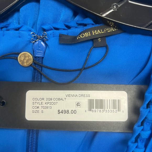 Kobi Halperin Vienna Blouson-Sleeve Midi Dress in Colbat - Picture 3 of 3